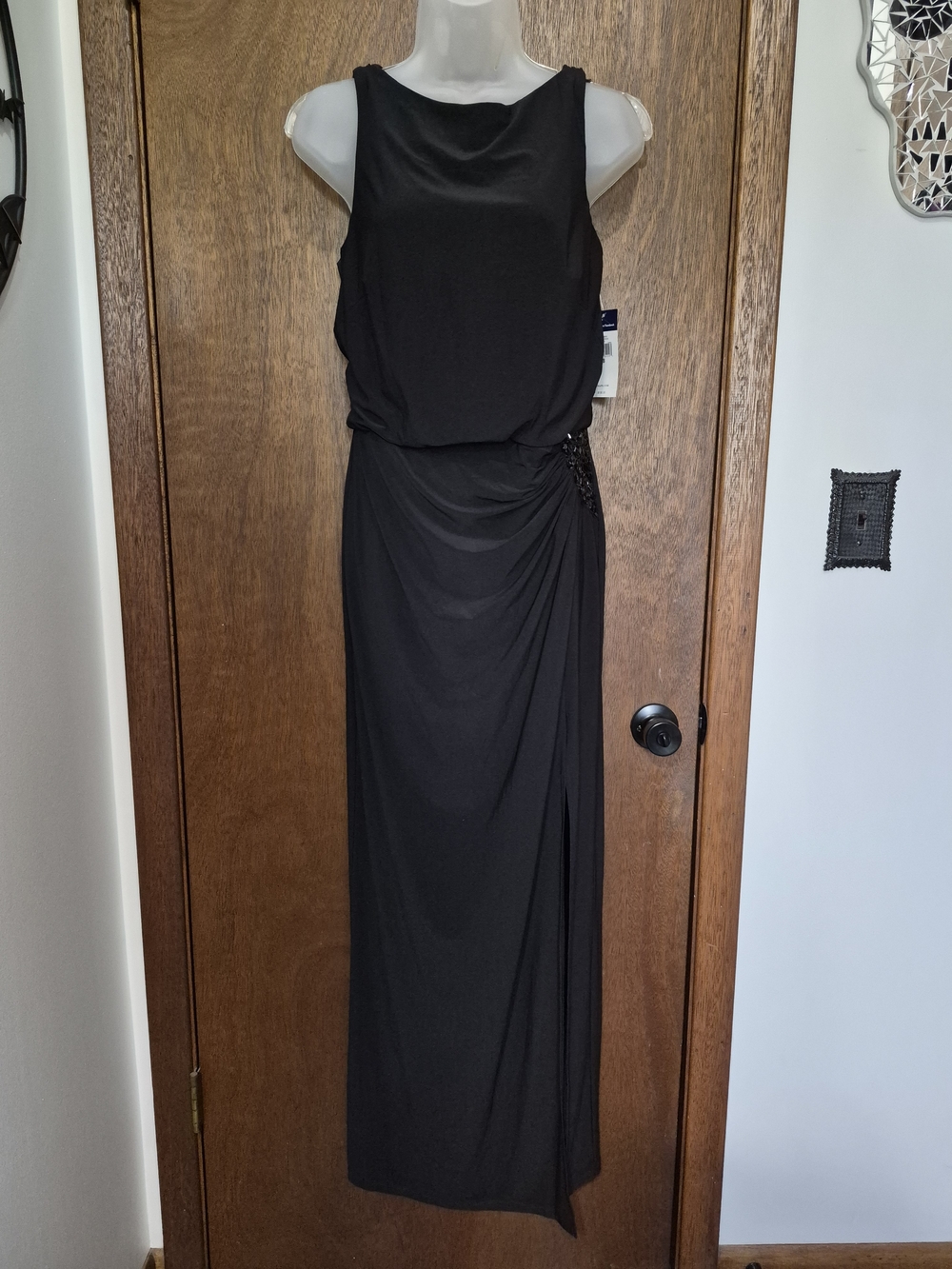 Chaps Sleeveless Black Evening Dress NWT - Picture 7 of 12